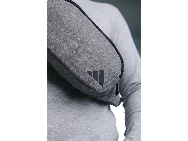 Бананка сірий меланж Adidas (накатка) - Фото 5