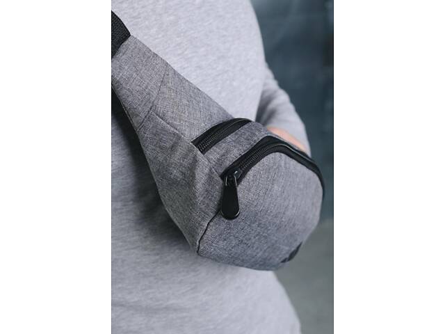 Бананка сірий меланж Adidas (накатка) - Фото 4