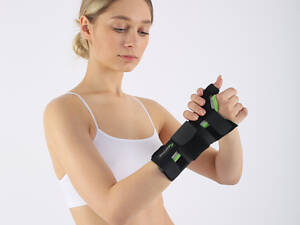 Бандаж для фіксації зап'ястя та великого пальця з металевою пластиною HS21, на ліву руку Розмір XXL