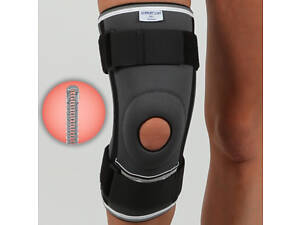 Бандаж на коліно з 4-ма спіральними ребрами та ременями Orthopoint REF-103 наколінник для спорту Розмір M