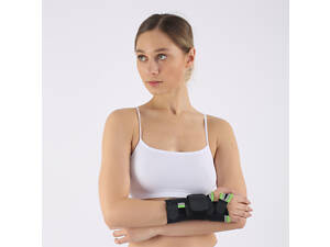 Бандаж на зап'ястя довгий з металевою пластиною на ЛІВУ руку HS19 ортез на зап'ястя Розмір M
