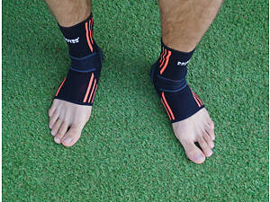 Бандажі на гомілкостоп Power System PS-6022 Ankle Support Evo Black/Orange (2шт.) M