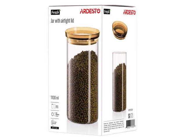Банка Ardesto Fresh 1100 мл, скло, пластик, прозорий (AR1311SFM) - Фото 7