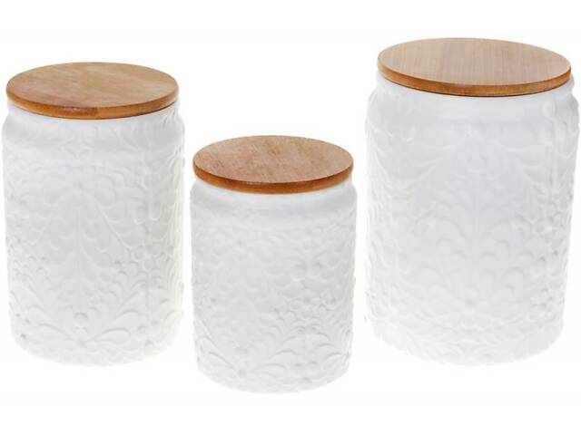 Банка з бамбуковою кришкою 1.1л Kerioppo White Bona DP118076 - Фото 2