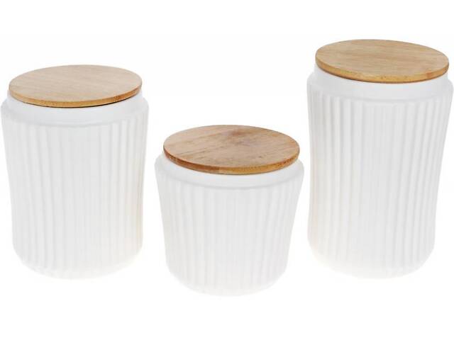 Банка з бамбуковою кришкою 450мл Liness White Bona DP118079 - Фото 2