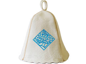 Банная шапка Luxyart 'Деревня в снегу', натуральный войлок, белая (LA-484)