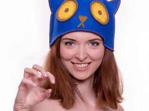 Банная шапка Luxyart Котяра Синий (LA-091)