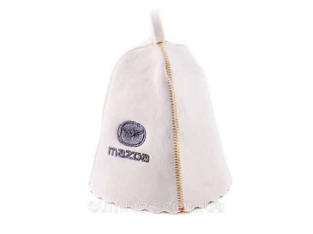 Банна шапка Luxyart 'Mazda', натуральна повсть, білий (LA-198) - Фото 1