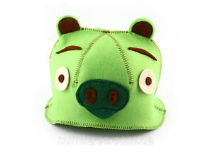 Банная шапка Luxyart 'Свинка', искусственный фетр, зеленый (LA-433)