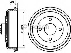 Барабан тормозной BOSCH 0986477054 на FORD MONDEO (GBP)