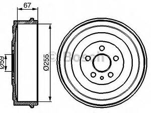 БАРАБАН тормозной BOSCH 0986477144 на CITROËN DISPATCH (U6U)