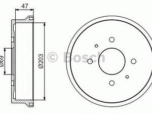 БАРАБАН ТОЛЬКОВЫЙ BOSCH 0986477235 на SMART FORFOUR (454)
