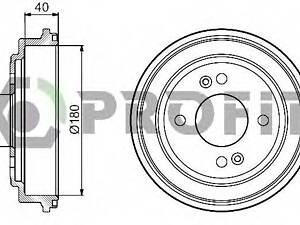 Барабан гальмівний PROFIT 50200042 на HYUNDAI CLICK (TB)