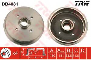 Барабан тормозной AUDI - SEAT - VOLKSWAGEN 50/80/Coupe/Arosa/Cordoba/Cordoba Vario/Ibiza/Toledo/Der