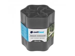 Бардюр газонный волнистый графит 20 см x 9 м Cellfast