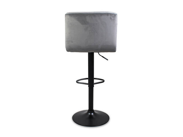 Барний стілець Hoker Just Sit MONZO-VELVET-темно-сірий з чорною ніжкою - Фото 7