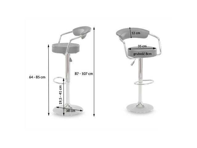 Барний стілець Hoker Just Sit VIGO-білий - Фото 4