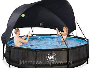 Басейн каркасний з тентом EXIT 'Чорне дерево' 360 х 76 см, оригінал!