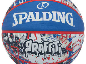 Баскетбольний м'яч Spalding Graffiti Blue Red (розмір 7)