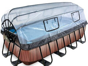 Басейн EXIT з куполом 400х200х100см 'дерево' пісочний фільтр