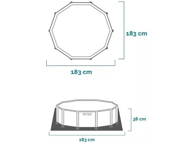 Бассейн каркасный с навесом Intex 28209 188х38 см - Фото 6