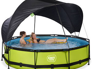 Басейн каркасний з тентом EXIT 'Лайм' 360 х 76 см