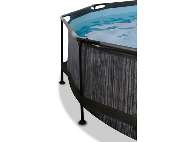 Бассейн круглый каркасный 360 х 76 см с куполом EXIT 'черное дерево', для детей, дачи - Фото 4