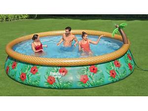 Бассейн надувной с фонтаном Bestway 57416 457х84 см