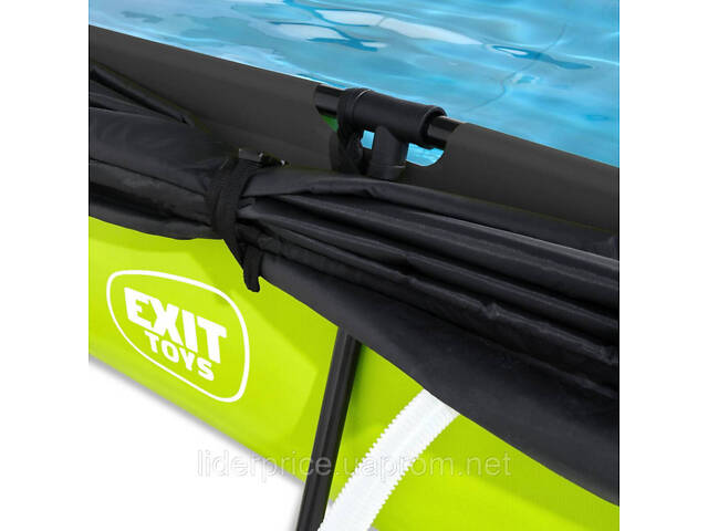 Басейн прямокутний з тентом EXIT лайм 220х150х65 см, паперовий фільтр, оригінал!! - Фото 6