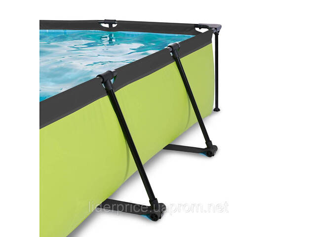 Басейн прямокутний з тентом EXIT лайм 220х150х65 см, паперовий фільтр, оригінал!! - Фото 7