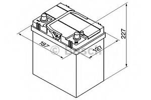 Батарея акумуляторна Bosch 12В 40Аг 330А(ASIA) R+