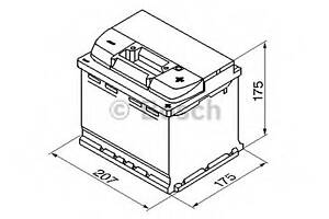 Батарея акумуляторна Bosch 12В 52Аг 520А(EN) R+