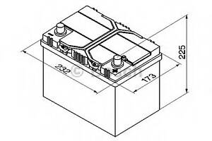 Батарея акумуляторна Bosch 12В 60Аг 540А(ASIA) R+