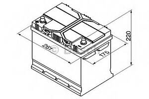Батарея акумуляторна Bosch 12В 70Аг 630А(ASIA) L+ (261x175x220)