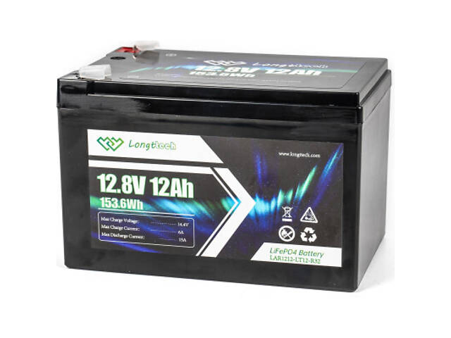 Батарея LiFePo4 Longttech LiFePO4 12.8V - 12Ah (LAR1212-LT12-R32) - Фото 2