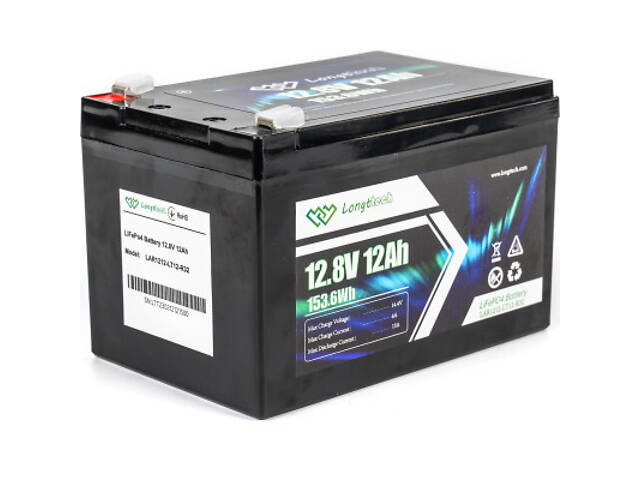 Батарея LiFePo4 Longttech LiFePO4 12.8V - 12Ah (LAR1212-LT12-R32) - Фото 4
