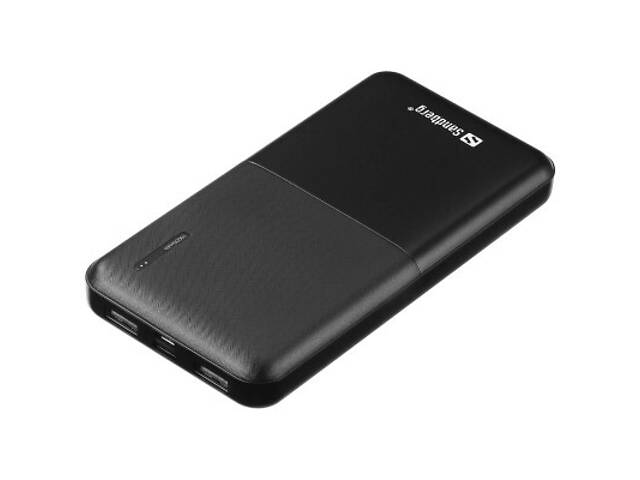 Батарея універсальна Sandberg 10000mAh, Saver, USB-C, Micro-USB, вихід: USB-A*2 Total 5V/2.4A (320-34) - Фото 1