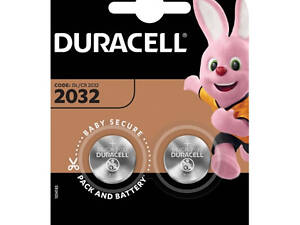 Батарейка літієва DURACELL DL2032, 2шт в блістері, ціна за блістер