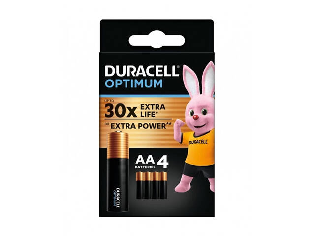 Батарейки Duracell LR06 KPD 04*10 Optimum 4шт (DRC-5015595) Батарейки Duracell LR06 KPD 04*10 Optimum 4шт (DRC-5015595)