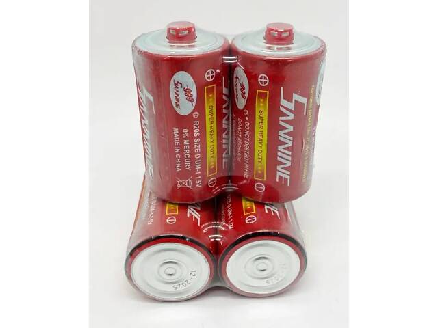 Батарейки R20 Sannine D 1.5V (Цена за упаковку) - Фото 3