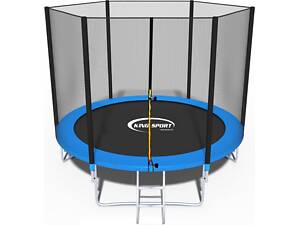 Батут 374см King Sport с сеткой + лестница Макс нагрузка 150 кг
