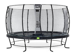 Батут c защитной сеткой EXIT Elegant 427 cм, черный (для детей и взрослых)