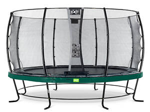 Батут c защитной сеткой EXIT Elegant 427 cм, зеленый (для детей и взрослых)