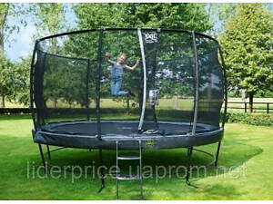 Батут EXIT Elegant Premium 366cm Black с сеткой Deluxe, Оригинал!