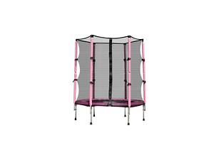 Батут FitToSky 140см, сетка, рожевий