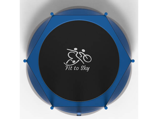 Батут FitToSky 140см с сеткой синий - Фото 2