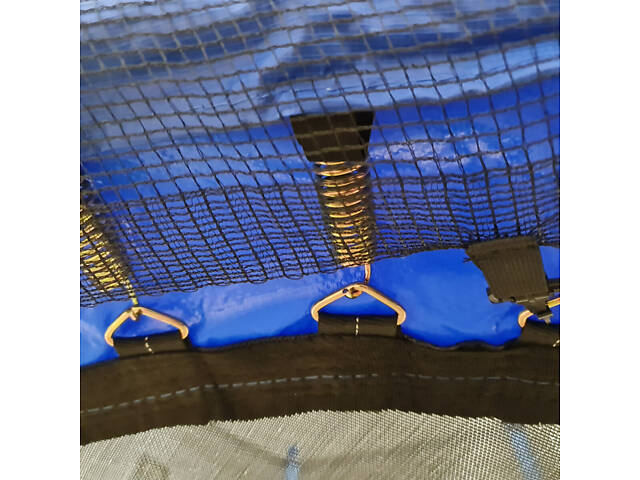 Батут FitToSky 152см Black с сеткой желтый - Фото 5