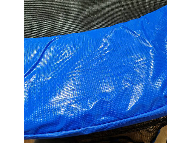Батут FitToSky 152см Black с сеткой, синий - Фото 3