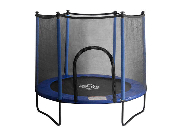 Батут FitToSky 152см Black с сеткой, синий - Фото 8