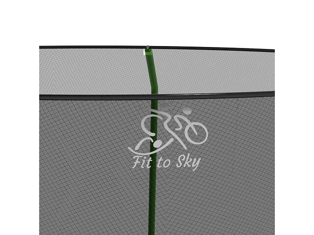 Батут FitToSky 252см с внутренной сеткой и лесенкой 48 пружын зелёный - Фото 6